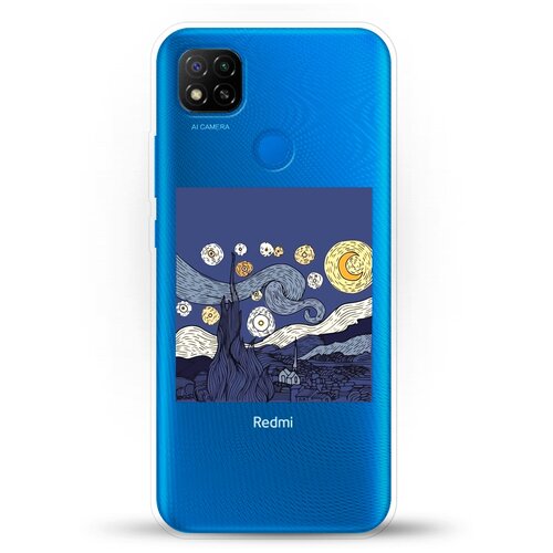 фото Силиконовый чехол ночь на xiaomi redmi 9c andy & paul