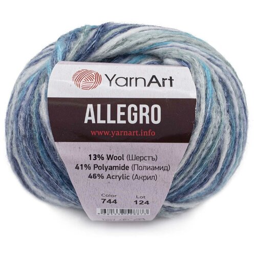 Пряжа YarnArt Allegro, 50 грамм, 145 метров, цвет: 744 секционный (10 мотков) (количество товаров в комплекте: 10)