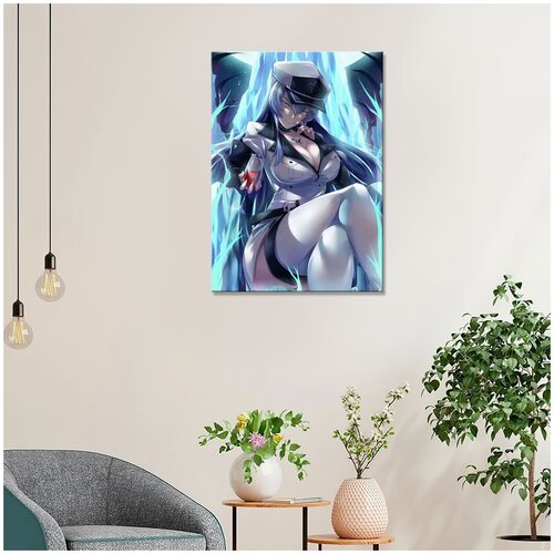 Интерьерная картина на холсте/ картина на стену/ в гостиную/ спальню - убийца акаме эсдес с бокалом 40х60