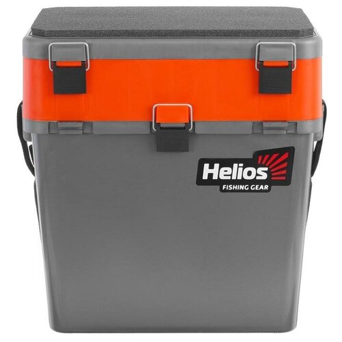 фото Helios ящик зимний helios двухсекционный, цвет серый/оранжевый