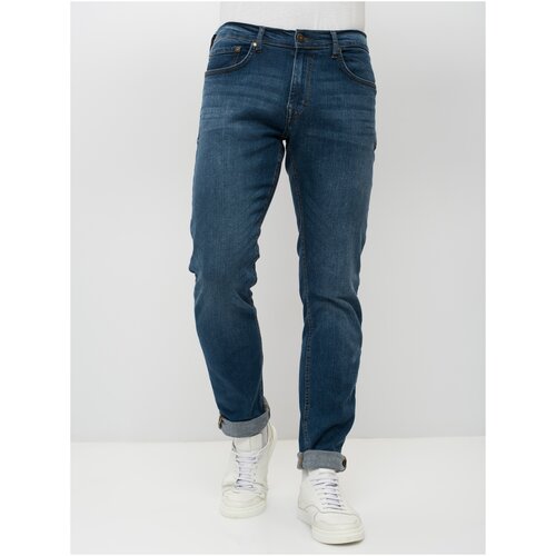 Джинсы Lee Cooper Slim Norris, прямой силуэт, средняя посадка, размер 32, синий