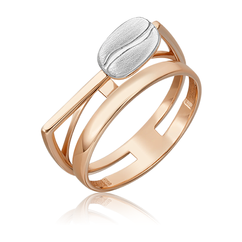 PLATINA jewelry Кольцо из комбинированного золота 585 пробы 01-5567-00-000-1111, размер 16,5