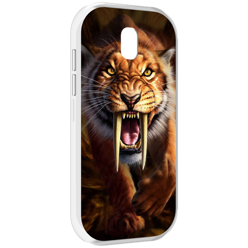 Чехол MyPads саблезубый злой тигр для Caterpillar S42 задняя-панель-накладка-бампер чехол mypads саблезубый злой тигр для oukitel wp16 задняя панель накладка бампер