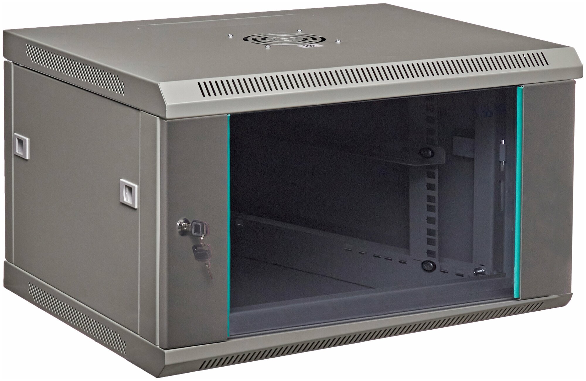 Шкаф 6U 600х500 19 дюймов телекоммуникационный серверный настенный серый C066050GWTWOF