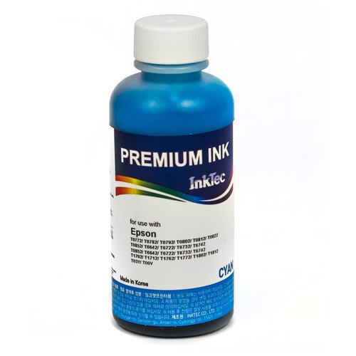 чернила для epson inktec e0010 100mc cyan голубой 100 ml Чернила InkTec E0010-100MC голубые для Epson Stylus Photo 1410, P50, R390, RX600, PX820FWD, PX830FWD, 1500W, PX660, PX720WD, R290, TX659, T50, TX700W, PX730WD, TX650, T59, R270 100мл