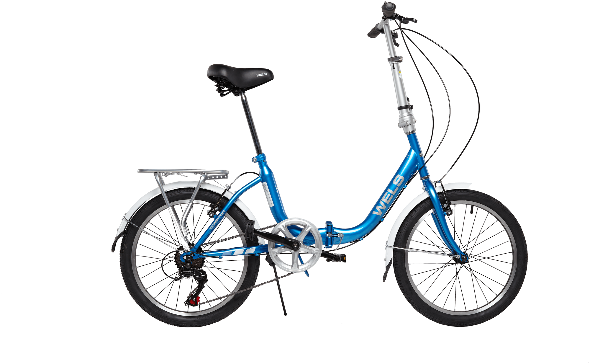 Складной велосипед WELS Compton (20", 6 ск, синий, 2021/2022)