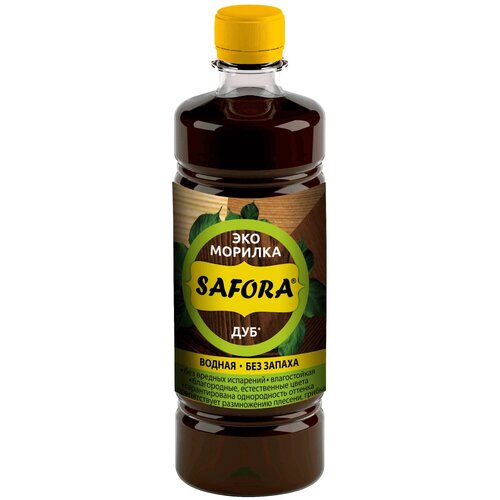 Морилка для дерева водная SAFORA, цвет шоколад, 500мл