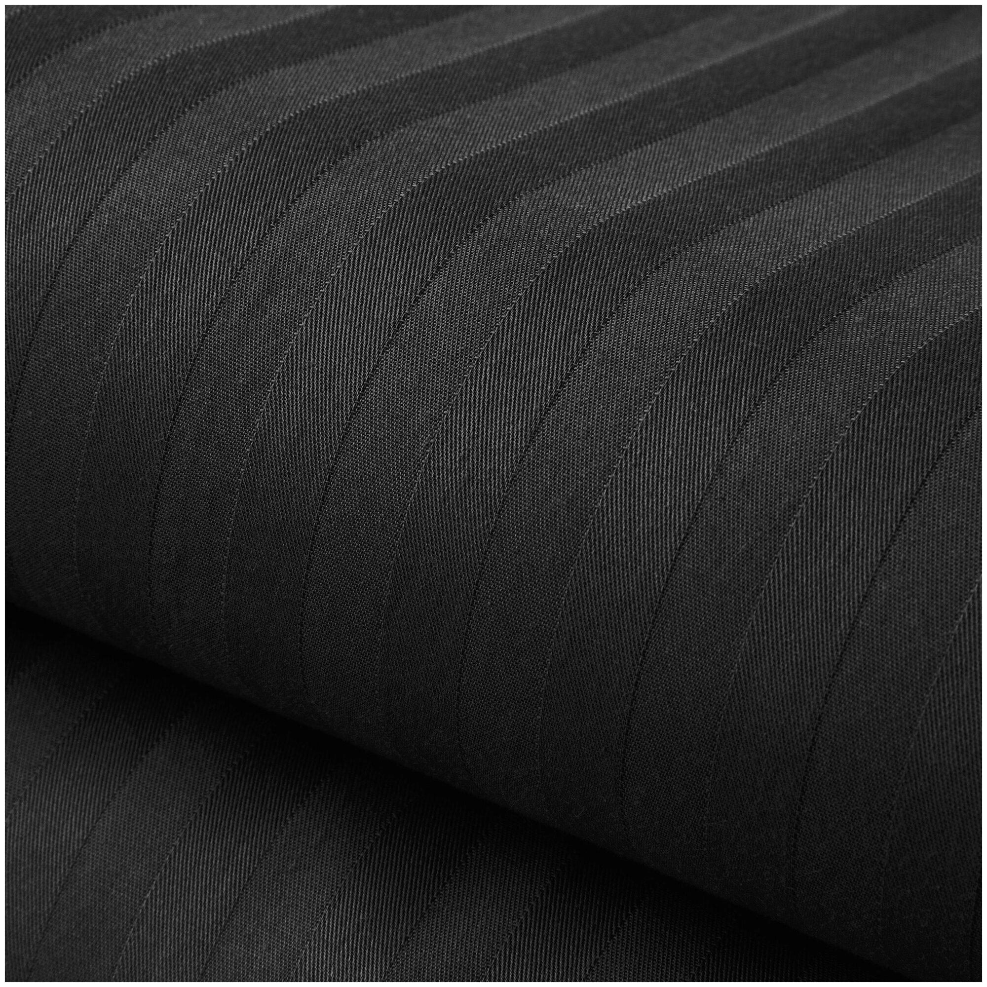 Комплект постельного белья Verossa Stripe, евростандарт, страйп-сатин, black - фотография № 7