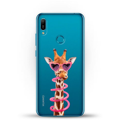 Силиконовый чехол Жираф на Huawei Y6 (2019)