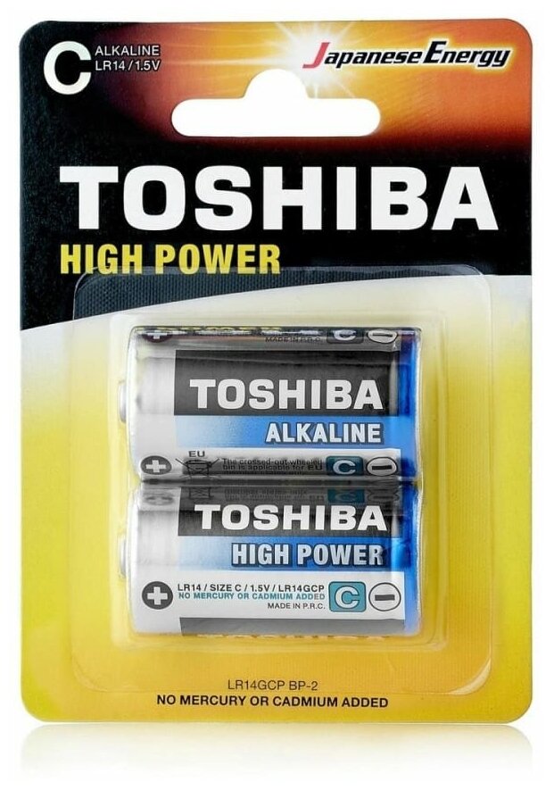 Toshiba элемент питания алкалиновый LR14 2/card