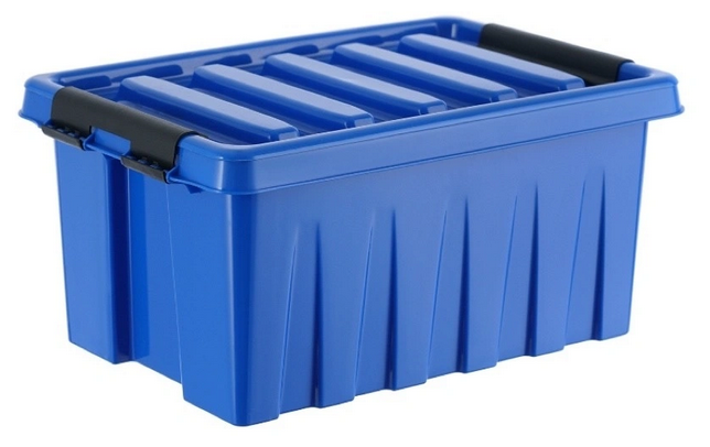 Контейнер п/п 335х220х155 мм Rox Box 8 с крышкой и клипсами синий - фотография № 2