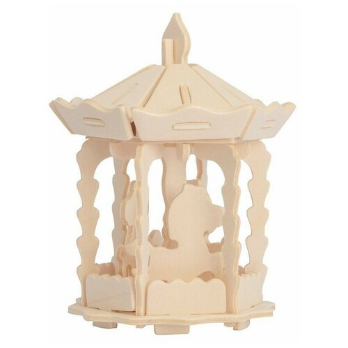 3D деревянный пазл Robotime Парк развлечений - Карусель JP261