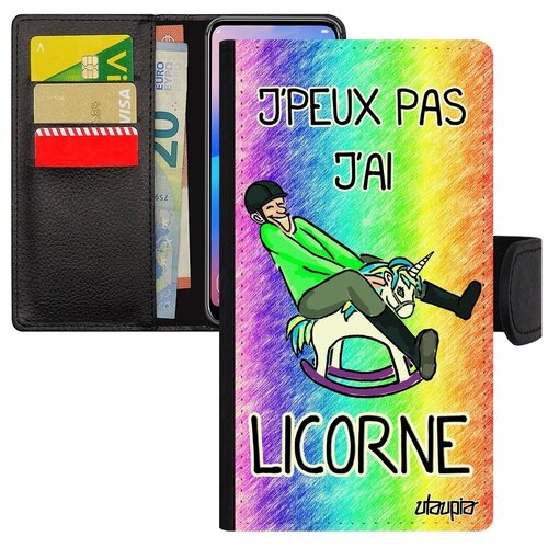 фото Защитный чехол- книжка на смартфон // samsung galaxy a5 2017 // "не могу - у меня единорог!" картинка рисунок, utaupia, цветной