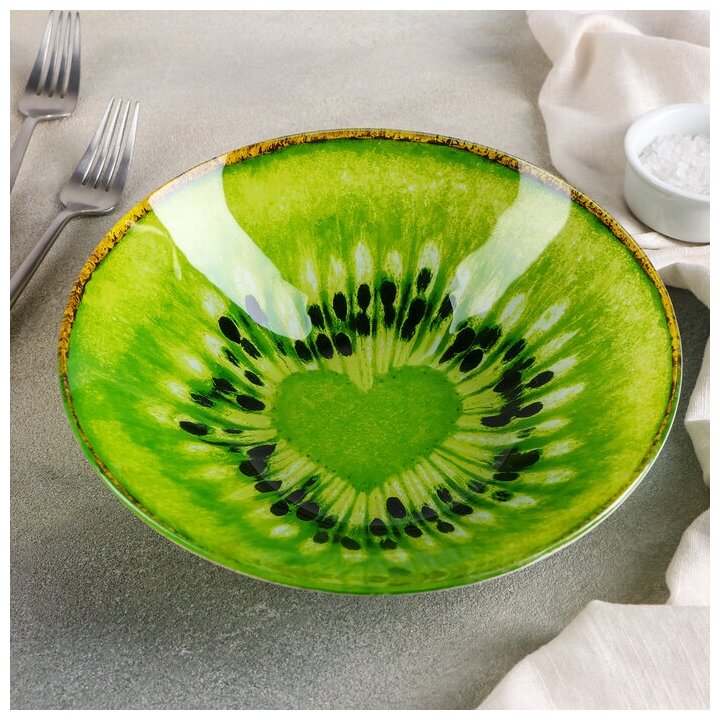 фото Салатник Доляна «Романтичный киви», d=22 см