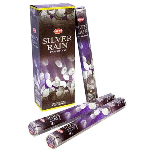 Благовония палочки HEM Серебряный дождь Silver Rain 120 шт благовоние hem привлекающие деньги attract money блок 6 упаковок