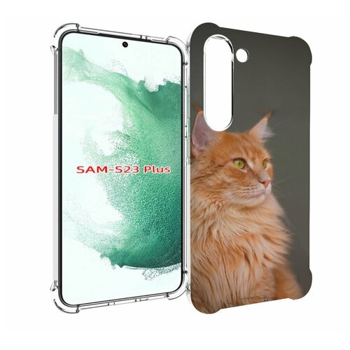Чехол MyPads кошка мейн кун 1 для Samsung Galaxy S23 Plus + задняя-панель-накладка-бампер чехол mypads кошка мейн кун 2 для samsung galaxy xcover 5 задняя панель накладка бампер