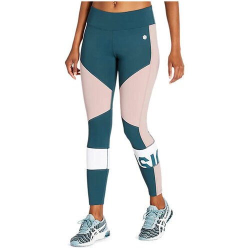 фото Леггинсы asics color block cropped tight 2 синий m 2032a410-409