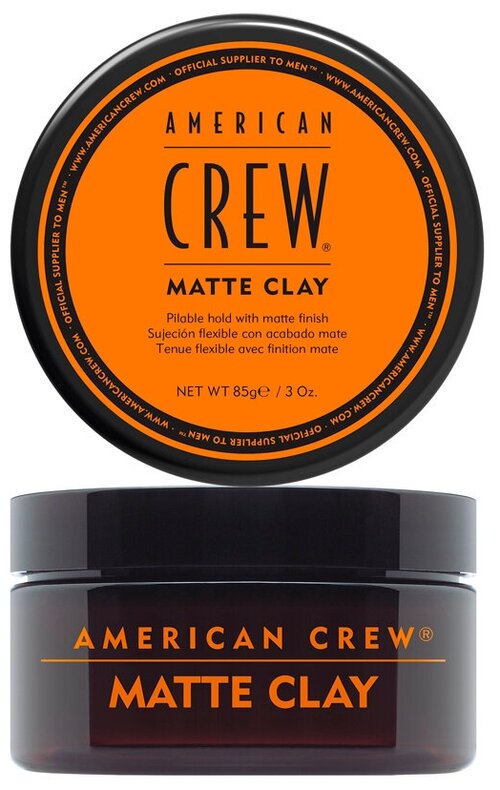 20538296 American Crew Styling: Пластичная матовая глина для укладки волос (Matte Clay), 85г