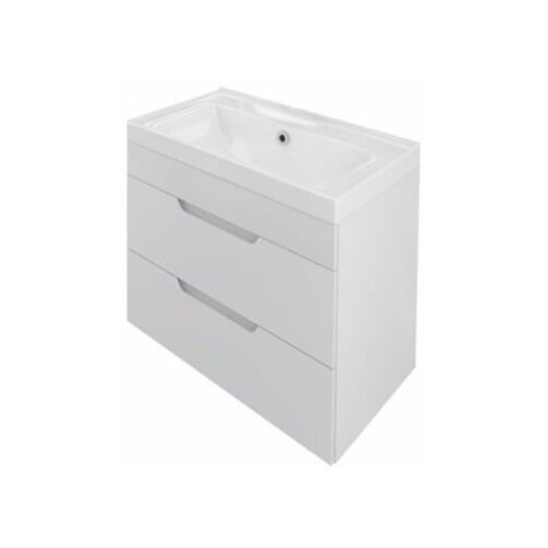 Тумба подвесная 60 TOPPUS с умывальником Fest, белый глянец, коллекция SATIN, 9811.004