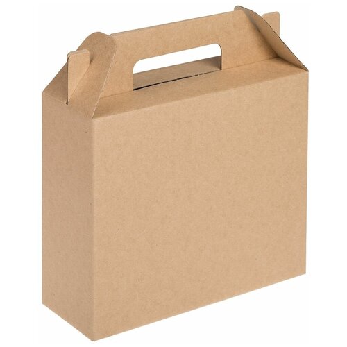Коробка In Case M, крафт, самосборная, 26,3х27х9,2 см, микрогофрокартон