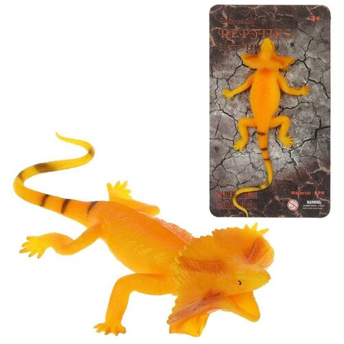 Фигурка-тянучка Наша Игрушка Ящерица, из мягкой резины, картон (200544188)