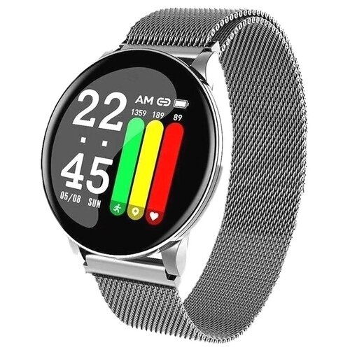 Умный фитнес браслет с измерением давления W8 серебристый 229000₽