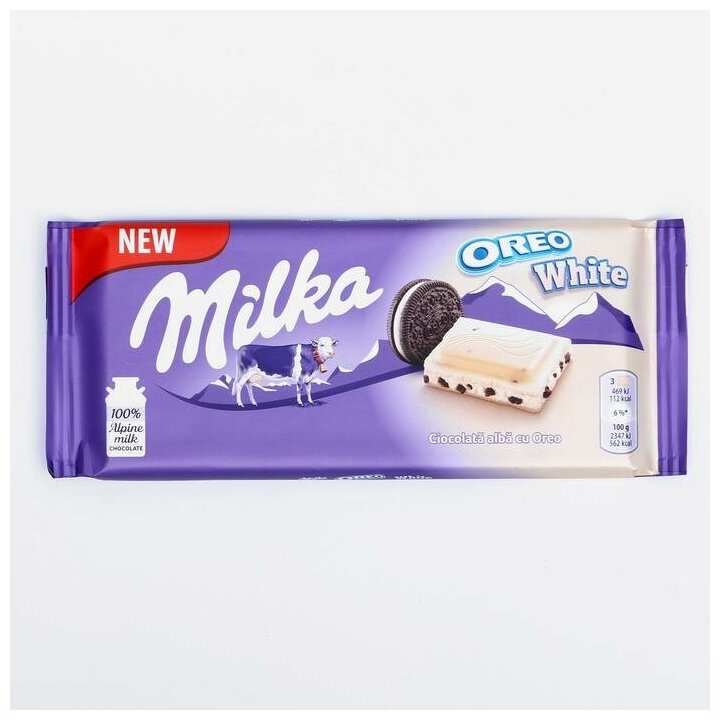 Шоколадная плитка Milka Oreo White / Милка Орео Вайт 100 г. (Германия) - фотография № 3