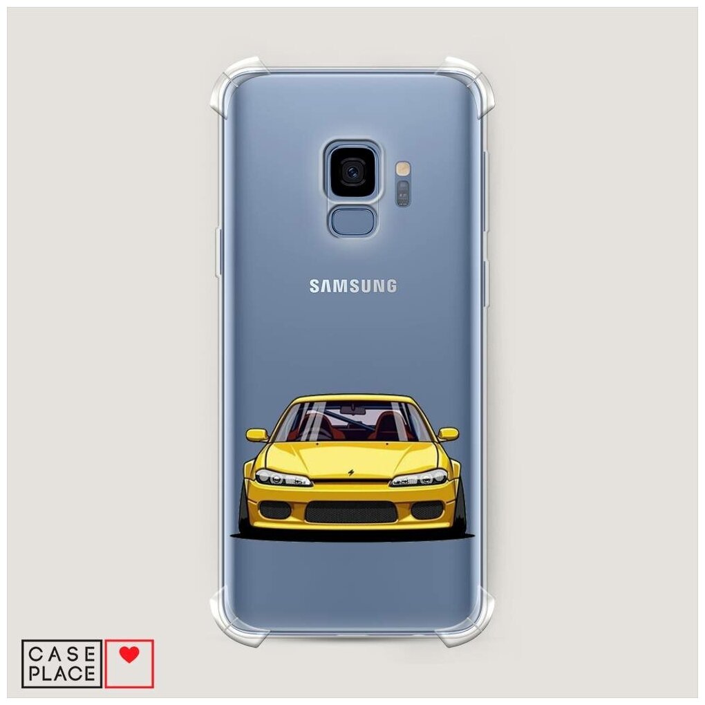 Противоударный силиконовый чехол "JDM yellow legend" на Samsung Galaxy S9 / Самсунг Галакси С9
