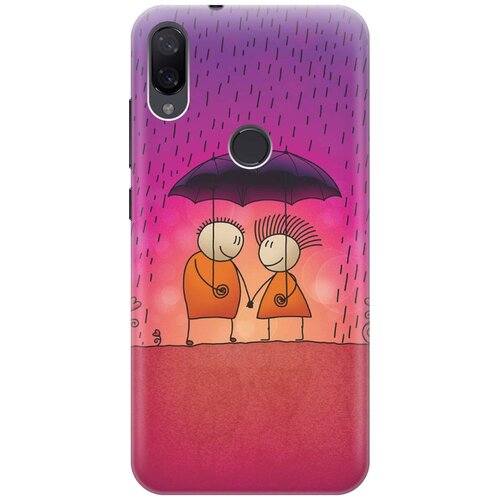 фото Re:pa накладка transparent для xiaomi mi play с принтом "парочка под дождем"