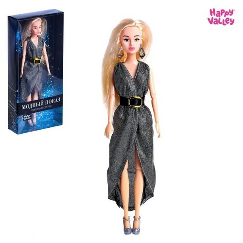 Кукла-модель шарнирная «Ксения - Модный показ» в серебристом платье кукла классическая ксения в платье