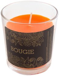 Свеча интерьерная ароматическая в стакане "Манго", парафин, время горения - 20 ч, размер 9,2*7,6*7,6 см, цвет - оранжевый