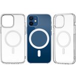 Прозрачный чехол на Айфон 11 магсейф силиконовый противоударный для iPhone 11 Clear Case MagSafe усиленный с защитой камеры и экрана магнитный - изображение