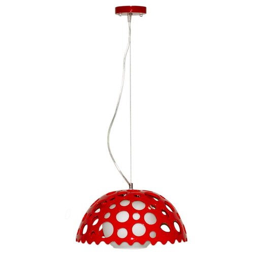 Подвес цветной. Акрил. L5002/1R. Диаметр 34 см, высота 24-90 см (регулируется тросом). Лампа 1хE27