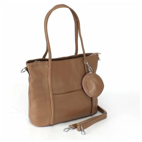 фото Сумка женская натуральная кожа gu 1201-1988-caramel, 1отд+карм/пер, бежевый 241224 аделия