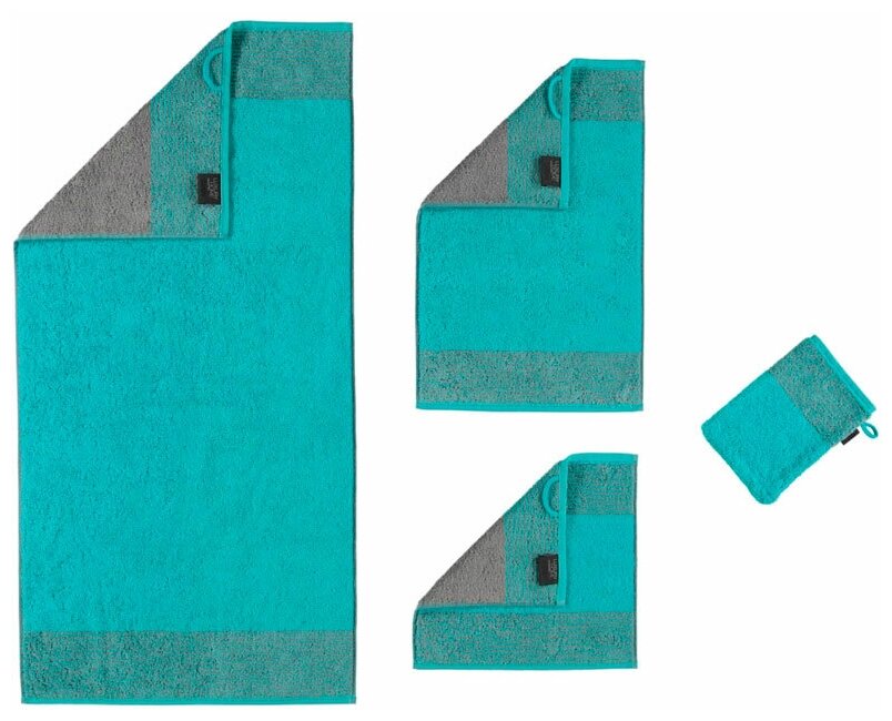 Полотенце махровое Cawo Two-Tone 50x100см, цвет бирюзовый - фотография № 3