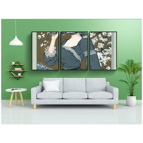 фото Набор модулных постеров для интерьера "девочка, женщина, г-жа" 60x90 см. в тубусе, без рамки lotsprints