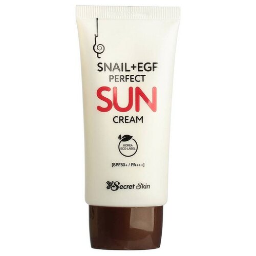 SECRET SKIN Крем для лица солнцезащитный с экстрактом улитки Snail + Egf Perfect Sun Cream, 50мл