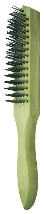 Щетка Biber 70960 6-рядная стальная с деревянной ручкой