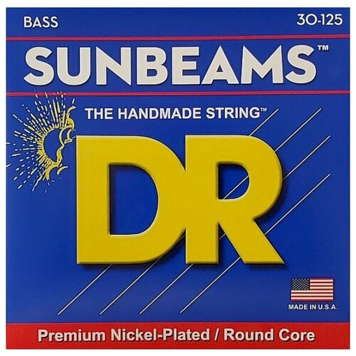 DR NMR6-30 - SUNBEAM™ - струны для 6-струнной бас-гитары, никель, 30 - 125