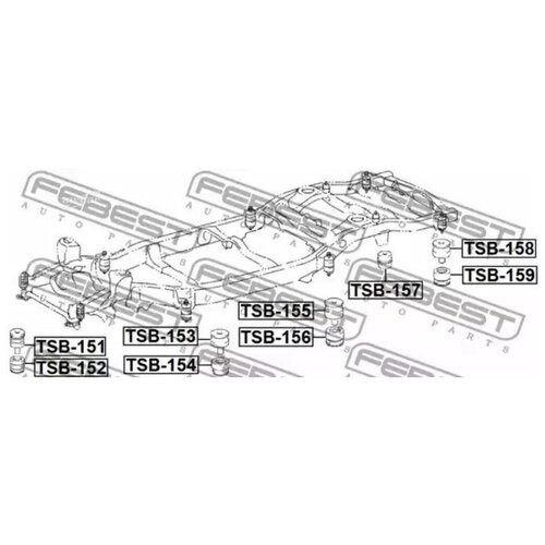 FEBEST TSB153 Подушка рамы