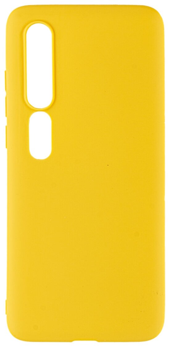 Чехол для Xiaomi Mi 10. Желтый. Soft touch.