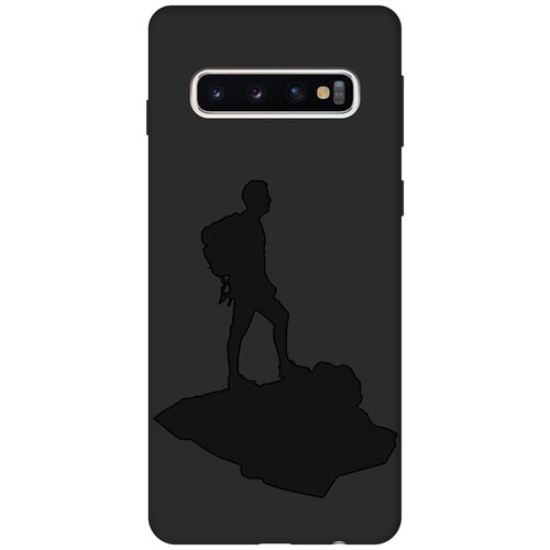 Матовый чехол Trekking для Samsung Galaxy S10 / Самсунг С10 с эффектом блика черный матовый чехол volleyball для samsung galaxy s10 самсунг с10 плюс с эффектом блика черный