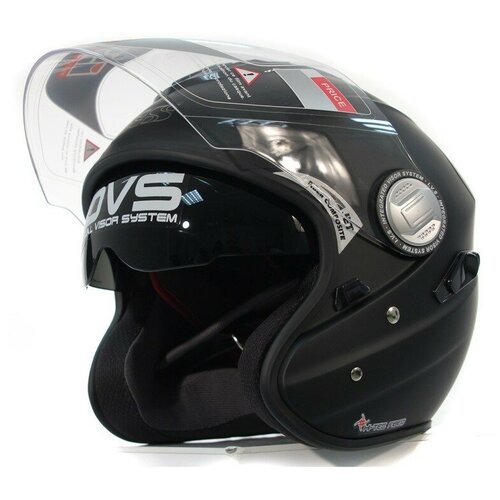 фото Открытый шлем с большим стеклом ixs hx91 матовый черный