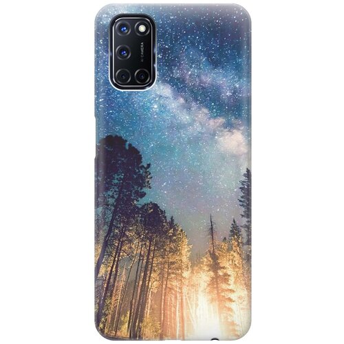 фото Ультратонкий силиконовый чехол-накладка для oppo a52 / a72 с принтом "млечный путь" gosso