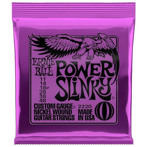 фото Ernie ball 2220 nickel wound slinky power 11-48 струны для электрогитары