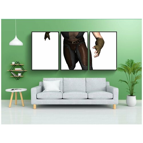 фото Набор модулных постеров для интерьера "человек, запустить, действие" 60x90 см. в тубусе, без рамки lotsprints