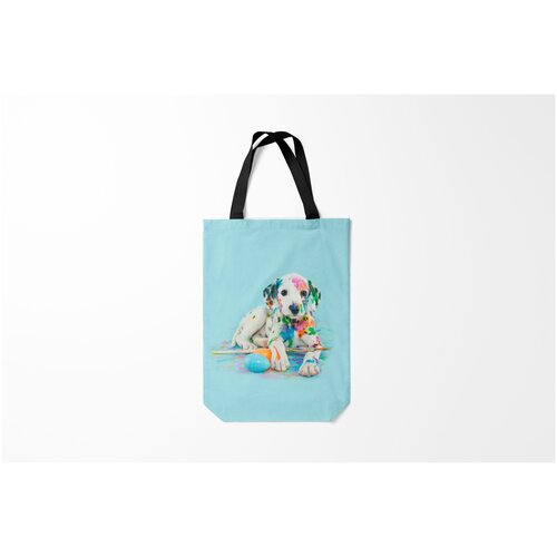 фото Сумка-шоппер / 31х42 см / собаки / далматинец юный художник burnettie