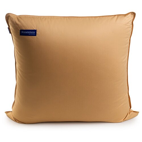 Подушка AmelieHome LION гусиный пух/сатин, 70*70 см, средней упругости