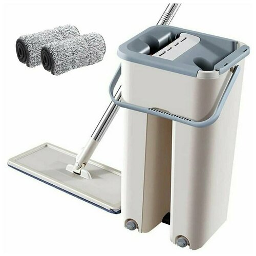 Швабра с отжимом и ведро для уборки 