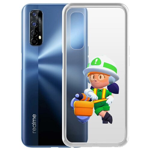 фото Чехол-накладка clear case brawl stars-строительница джеки для realme 7 krutoff group
